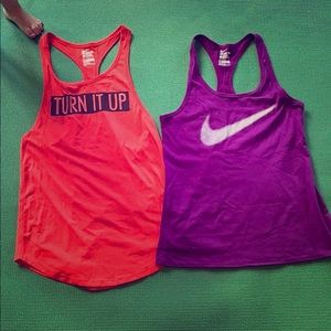 Nike workout tops S two pair